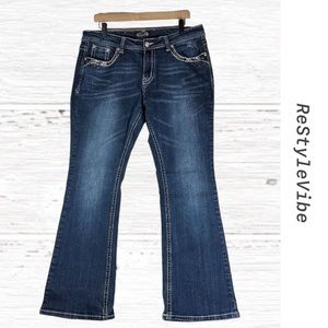 Dark Wash Women's Bootcut Jeans - Blue